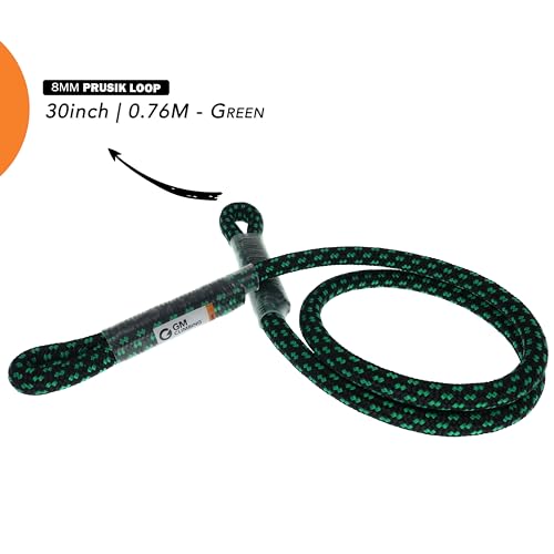 GM CLIMBING 8mm (5/16") Prusik Swen Eye-to-Eye Pre-Sewn 30 inch / 45 inch - color: Orange-45 inch