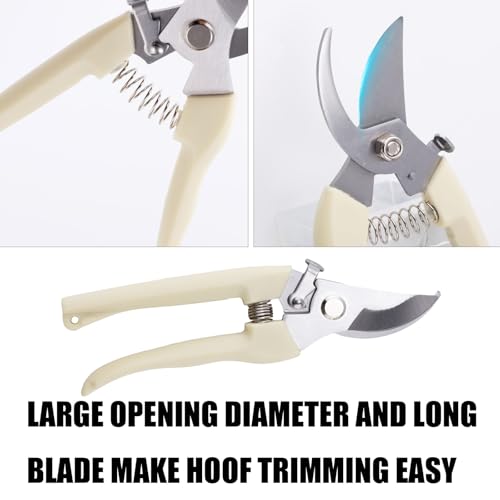 BOXOB Goat Hoof Trimmers, Stainless Steel Goat Toe Trimming Tool with Spring Hoof Shears Sheep Nail Clippers for Sheep Pigs Horses Livestock Nail Scissors and Garden Potted Tree Pruner Plant Pruning