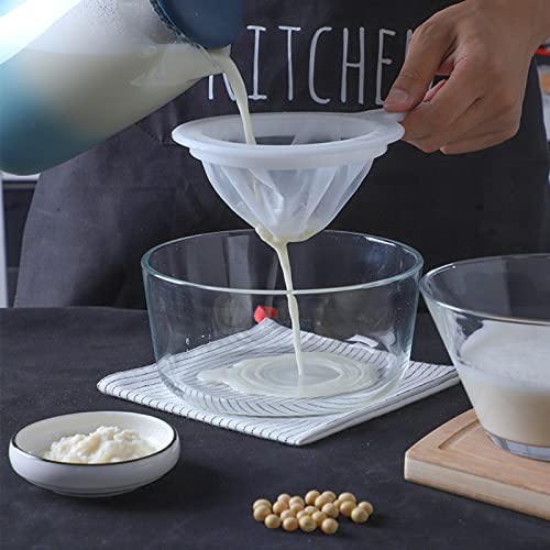 3 Piece 100 Mesh 200 Mesh 400 Mesh Kitchen Ultra-Fine Nylon Mesh Strainer I Plastic Sieve Filter Spoon for Filtering Coffee Juice Milk Honey Wine - size: Plastic Sieve Fine Mesh