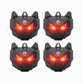 Solar Coyote Deterrent Predator Lights - Nocturnal Animal Repeller with Red LED Flashing Lights for Chicken Coop, Yard & Garden Protection Against Raccoons, Foxes, Deer, Skunks, Hawks