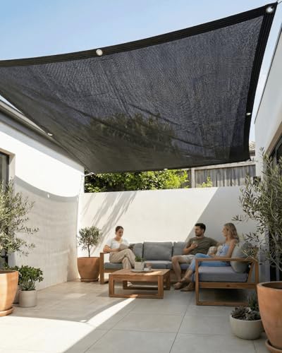 vensovo 30% Black Shade Cloth, 6 x 12 ft HDPE Sunblock Mesh | Light shade for vegetables, flowers and young plants, helping reduce harsh sunlight while allowing airflow and rain through - color: 30% Shade, size: 6′x12′