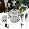 2026 Upgrade 3L Cow Milking Machine, Continuously Adjustable Suction Pulsation Vacuum Electric Milker, Portable Livstock Milking Machine with Stainless Bucket(US Plug)(3L Cow) - size: 3L Adjustable Cow Milking Machine