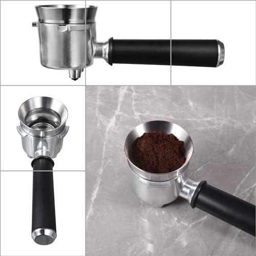 MATOW Magnetic Espresso Dosing Funnel for 51mm Portafilter | 304 Stainless Steel, 51mm Mess-Free Dosing Ring, Dishwasher Safe, Stable Magnetic Fit - size: 51mm
