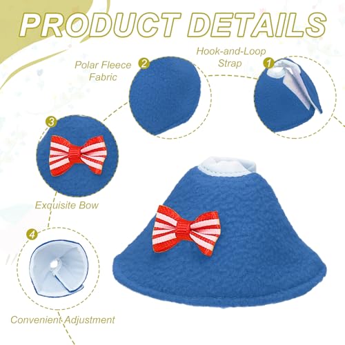 Bird Collars, Bird Cone Collar Protective Recovery Cones, Soft Adjustable Anti-Bite Feather Neck Protector (Blue, S, 3 Pcs), Intended for Budgie/Cockatiel/Lovebirds - color: Blue, size: S