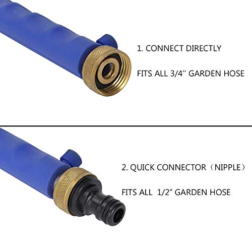 High Pressure Power Washer Wand, Watering Sprayer Cleaning Tool, Hydro Jet Water Hose Nozzle, Wand Lance for Gutter Patio Car Pet Window blue - color: Blue