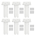6 Pack 8" Door Hinges,300 Lbs Capacity Heavy Duty Gate Hinges | Matte white T-Strap Shed Gate Hinges,Barn Door, Shed Doors, rust-resistant,durable (8 inch- U - 6 Pack)-Patent Pending - size: 8 inch- U - 6 Pack