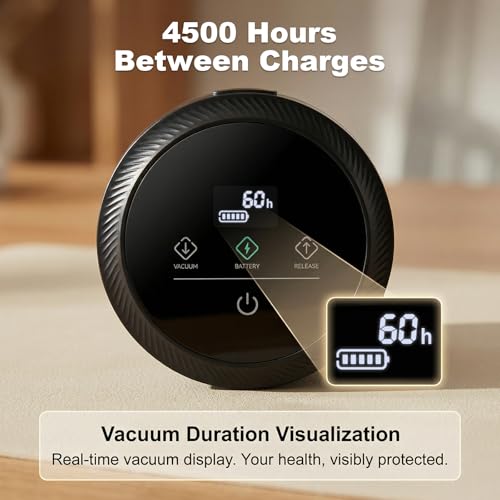 Vacuum Coffee Canister, 1.6L Large Capacity Airtight Coffee Container with Graduated Scale and Vacuum Duration Display. Features Transparent Borosilicate Glass Construction - size: 1.6L