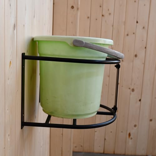 2 Pack Bucket Holder,5 Gallon Water and Feed Bucket Holder Wall Mounted Hanger for Horse,Goat,Sheep and Other Livestock,14.5x13.6x9.2 Inch - style: Bucket Holder-2PCS