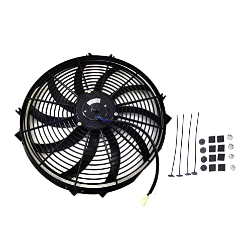 16'' 12V Pull/Push Fan Radiator Electric Cooling Thermo Fan & Mounting Kit