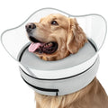 Supet Raised Inflatable Dog Cone Collar to Stop Licking, Soft Dog Cone Alternative After Surgery, Pet Neck Donut Collar for Small Medium Large Dogs - color: Solid Grey, size: S(Neck 7"-9.5")