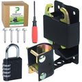 [Upgraded] 5 inch Black S16100700 Two Way Lockable Gate Latch | Include 4-Digit Combination Lock and Screwdriver for Farm Gate Latch, Metal Gates with 1-1/4" to 1-1/2" Diameter Tubes - color: A01 1xLockable Gate Latch for 1-1/4 to 1-1/2 Tubes