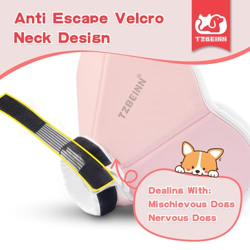 Soft Dog Cone Collar Alternative for Medium Dogs(Small&Medium Dachshund Beagle Shiba lnu), Adjustable Protective Dog Recovery Cone, Elizabethan Comfortable Neck Pillow Cone After Surgery Anti Licking