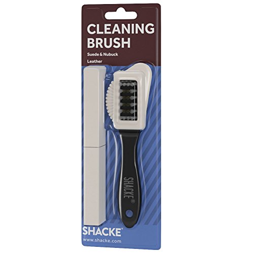 Suede Brush and Eraser Kit – 4-Way Nubuck Cleaner with 2 Erasers | Suede shoe brush & suede cleaner — rubber bristles, welts, nylon/brass lift dirt from shoes, boots, bags & purses - size: 5 - Brush w/ 2 Erasers