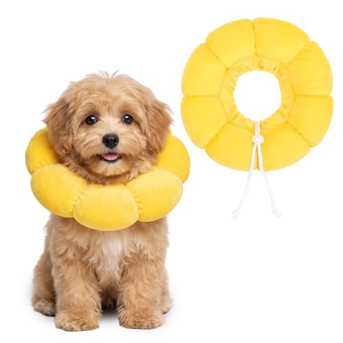 Soft Dog Cone Alternative Elizabethan Collar Anti-Bite Lick Cat Cone | Comfortable, Adjustable Size, Doesn't Obstruct View, Easy to Clean, for Dogs Cats Recovery