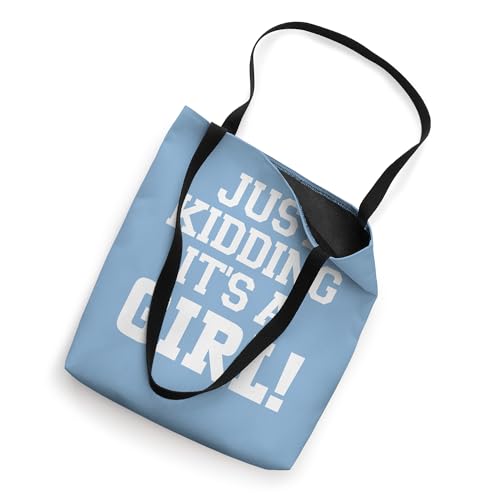 Just Kidding It's a Girl Pink Gender Reveal Party Supplies Tote Bag