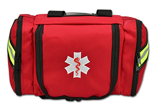 Lightning X Value Compact Medic First Responder EMS/EMT Stocked Trauma Bag w/Basic Fill Kit A - RED - color: Red