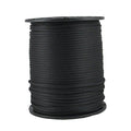 QNR 3/16" Black Polyester Rope, Solid Braid Dacron Utility Rope, 500 ft Spool, Low Stretch UV Resistant Industrial Cord