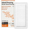 Bordered Gauze Island Dressing 4x10-25 Large Adhesive Bandages for Wound Protection - Good for Hospitals, Medical Facilities, First Aid Kits, and More - style: 4x10