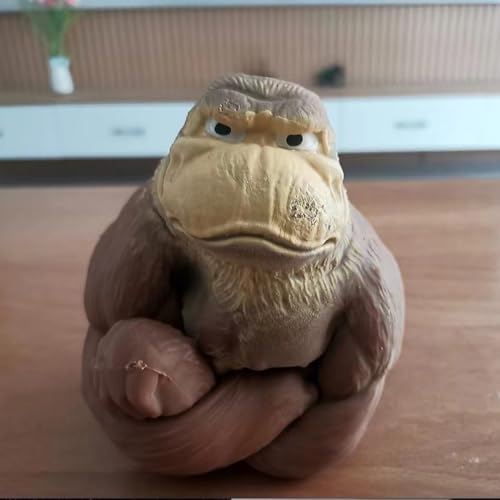 Squishy Monkey Toy - Brown Stretch Gorilla, Stretch Monkey Stress Relief Toy, Novelty TikTok Gorilla Squeeze Toys, Funny Splat Monkey Sensory Stress Toy for Anxiety Women Men Kids (Small) - style: Small Gorilla