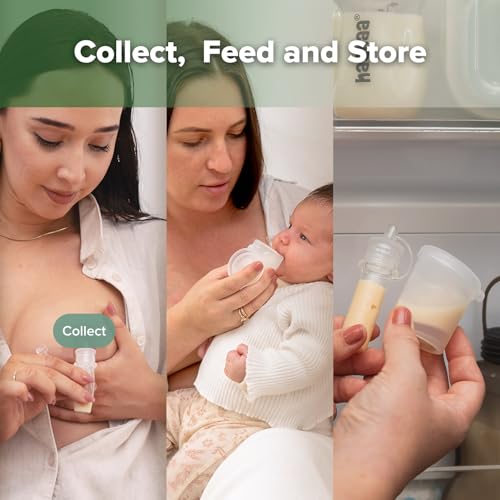 haakaa Silicone Colostrum Collector 6ml/6pcs & Lidded Cup 25ml Pack | World-first design, 3-in-1 Collector, Safe food-grade silicone-BPA Free, Ready-to-use pack,Replace disposable syringes - size: 6 Count (Pack of 1)-6ml + Feeding Cup