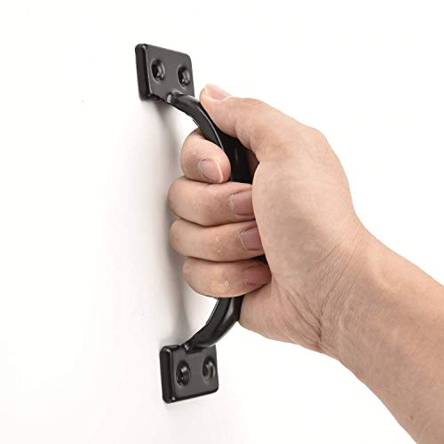 2PCS 6-1/2 Inch Pulls Black Door Pull Handle Metal Kitchen Cabinets Furniture Wardrobe Medicine Handle in Black Door Hardware Gate Handle Door Pulls Warehouse Outdoor - size: 2 Pack 6-1/2 Inch Black