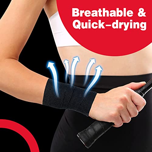 AZEN 80 Pack Self Adhesive Bandage Wrap Black, 2" X 5 Yards Black Athletic Tape, Vet Wrap, Tattoo Grip Tape Wrap，Ankle Tape, Cohesive Bandage Wrap - color: Black, size: 2IN - 80Pack