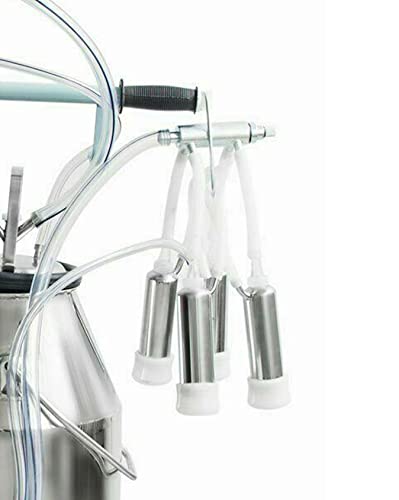 INTBUYING 304 Stainless Steel Milk Cup Kit for Electric Cows Milking Machine Accessory