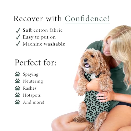 Dog Surgery Recovery Suit, Male Female After Spay Neuter Onesie | Soft Breathable Cotton, Anti-licking Cone Alternative, Protects Stitches & Abdominal Wounds, Patented Clip-up Potty System - color: Harbor Grey, size: Mini