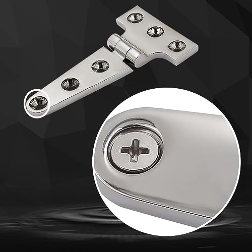 316 Stainless Steel T Hinges Marine Grade 4'' x 2" Heavy Duty Boat Hatch Hinge (100 mm X 54 mm) 4 Pack Casting Cabinet Hardware Door Hinge with Screws - style: 4'' x 2" 4 Pack
