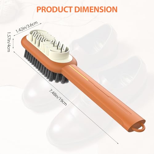 2 in 1 Suede Shoe Brush, Soft Bristle Cleaning Brush for Suede and Nubuck