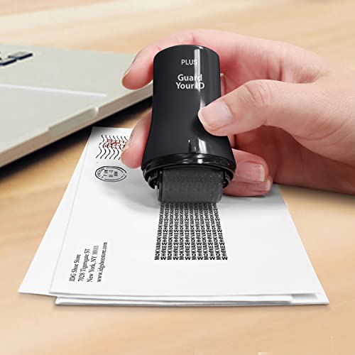 Guard Your ID Wide Identity Theft Protection Roller Stamp for Mail, Black - color: Black, size: Wide