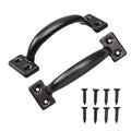2PCS 6-1/2 Inch Pulls Black Door Pull Handle Metal Kitchen Cabinets Furniture Wardrobe Medicine Handle in Black Door Hardware Gate Handle Door Pulls Warehouse Outdoor - size: 2 Pack 6-1/2 Inch Black