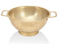 Gold Strainer for Kitchen, 3QT, Stainless Steel Colander with Handle for Fruits Vegetables Cooking Food, Dishwasher Safe - size: 3QT