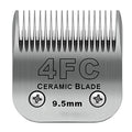 4FC Grooming Ceramic Pet Clipper Blades Compatible with Andis & Oster A5 | Cut Length 3/8"(9.5mm),Compatible with Wahl KM10 Series Clippers - color: Silver, size: 4FC 9.5mm