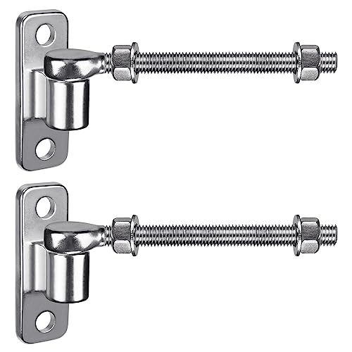 Insaga 304 Stainless Steel Gate Hinges Set - Heavy Duty 8'' J Bolt and Wall Mount Hinges, One Piece with Non-Welded for Long Lasting Fit Farm Fence Barn Gates, Load Capacity up to 500LB - size: 8''-2Pack