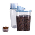 2 Pack 2lb/2.5L Pet Food Storage Container with Measuring Cup, Can Covers and Bowl for Small Dog, Cat, Waterproof-BPA Free - color: Blue 2.5L