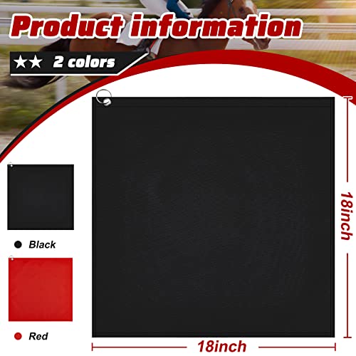 48" Horse Training Flag Horse Training Equipment with 4 Feet Replacement Flags and Telescopic Handheld Flagpoles, Red, Black
