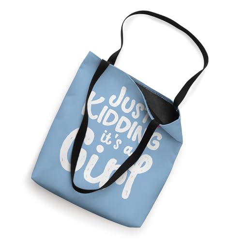 Just Kidding It's a Girl Pink Gender Reveal Party Supplies Tote Bag