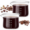 2 Pcs Espresso Measuring Cups 100ml/3oz Espresso Shot Glasses with V-shaped Mouth Clear Pouring Cup Milk Frothing Pitcher Accessories