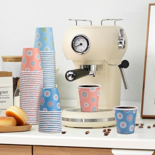SIUQ 300 Pack 3 oz Paper Cups, Disposable Bathroom Cups, Mini Mouthwash Cup | Hot/Cold Beverage Drinking Cups, Small Paper Cups for Bathroom, Birthday Party, Travel, Events, Picnic, BBQ (Daisy) - color: Daisy 3oz-300 pack