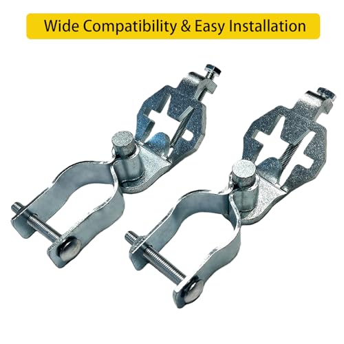 Heavy Duty T-Post Gate Hinge Kit, 1-5/8″Chain Link Fence Gate Post Hinge Pins, Galvanized Steel Easy Install Hardware for Farm, Garden, Backyard Gate
