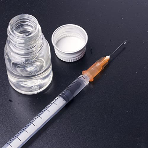 15 Pack 1ml 25Ga Plastic Syringe with Measurement for Scientific Labs and Industrial Dispensing, Disposable Individually Wrapped (15, 1ml 25Ga) - size: 1ml 25Ga