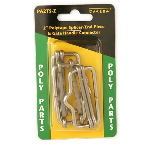 Zareba 2 inch Polytape Splicer - Connect Polytape Strands - Electric Fence Poly tape Splicer - 3 Buckles per Pack - PA2TS-Z