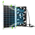 Solar Exhaust Fans Solar Ventilation Fan & Solar Panel with 10W Panel & Double Pack Brushless DC Fans for Greenhouses, Chicken Coops, Attics, Barns, Sheds & Dog Houses