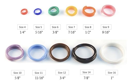 50 Pack Spiral ID Chicken Poultry Leg Bands (Size 14, Red)