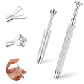 ONESING 2Pcs Piercing Ball Grabber Tool for Changing Jewelry, Stianless Steel Flat Back Earring Applicator Internally Threaded Push Pin Piercing Grabber Tool - color: Silver-D