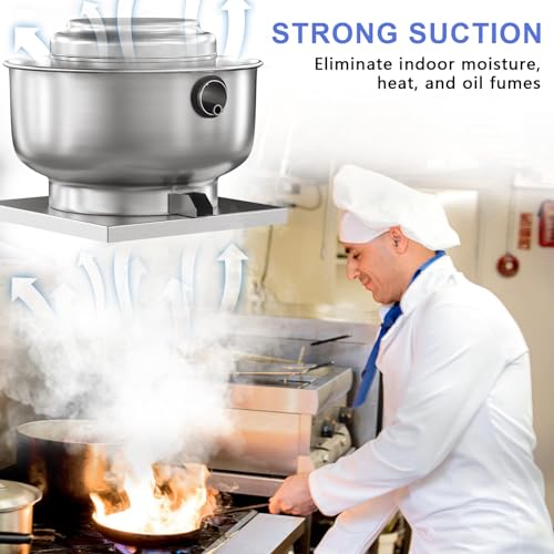 Restaurant Canopy Hood Grease Rated Exhaust Fan- Food Truck High-Speed Direct Drive Centrifugal Upblast Exhaust Fan 0.25HP 110 Volt Single Phase Motor 1500-1700 CFM - size: 0.25HP