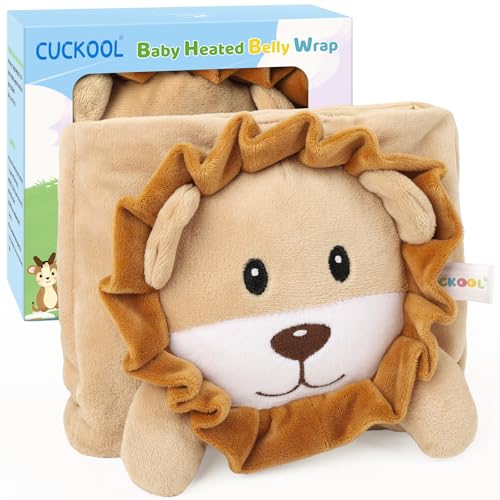 Baby Colic and Gas Relief, Heated Tummy Wrap for Newborns Belly Relief by Soothing Warmth, Baby Heating Pad Swaddling Belt Relief & Soothe Gas, Colic and Upset Stomach in Babies and Toddlers (Lion) - color: Lion
