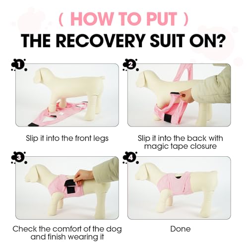 BRKURLEG Dog Chest Recovery Suit After Surgery, Pink XL | Dog Chest & shoulder Wound Cover, Breathable & Soft Anti-Licking Wound Vest, Not for Spay/Neuter Surgeries, Cone Alternative - color: Pink, size: X-Large