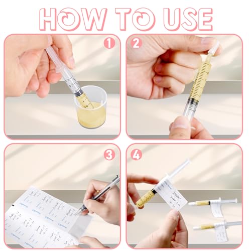 Colostrum Collector Kit Include 100pcs 3ml Sealed Breast Milk Collector No Needle Colostrum Syringes 5 Breastmilk Storage Bags and 1 piece 30 ml measuring cup with 100 Stickers - size: 3ML-100PCS (white)